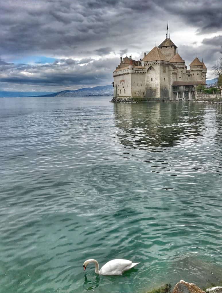 Switzerland's Chateau Chillon and tiny medieval Yvoire, France are a perfect day trip from Geneva | how to plan your trip, how to visit Chateau Chillon, day trips from Geneva, what to do in Geneva, Switzerland trip planning tips #chateauchillon #yvoire #geneva #switzerland