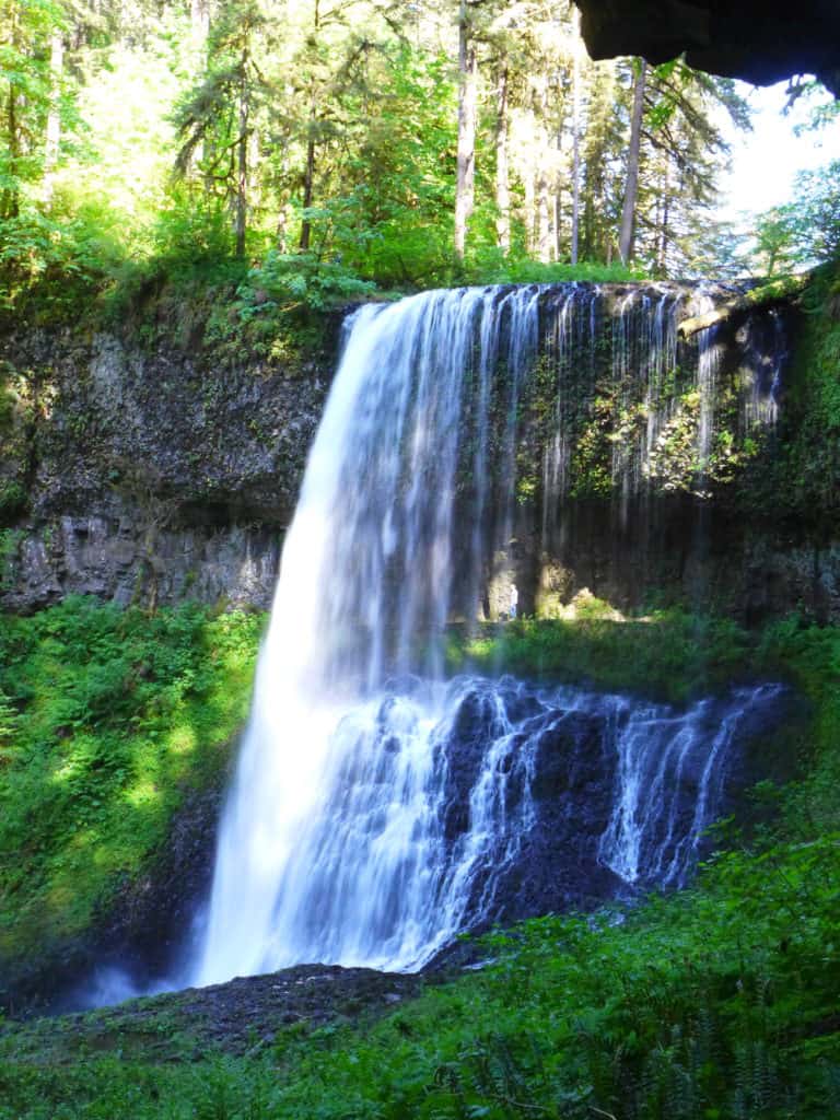 Middle North Falls | Oregon's Trail of Ten Falls doesn't get as much attention as Multomnah, but it's totally stunning and offers 10 waterfalls, a moderately easy hike, and is easy driving distance from Portland | why you should hike the Trail of 10 Falls in Silver Falls State Park #oregon #waterfalls #trailoftenfalls