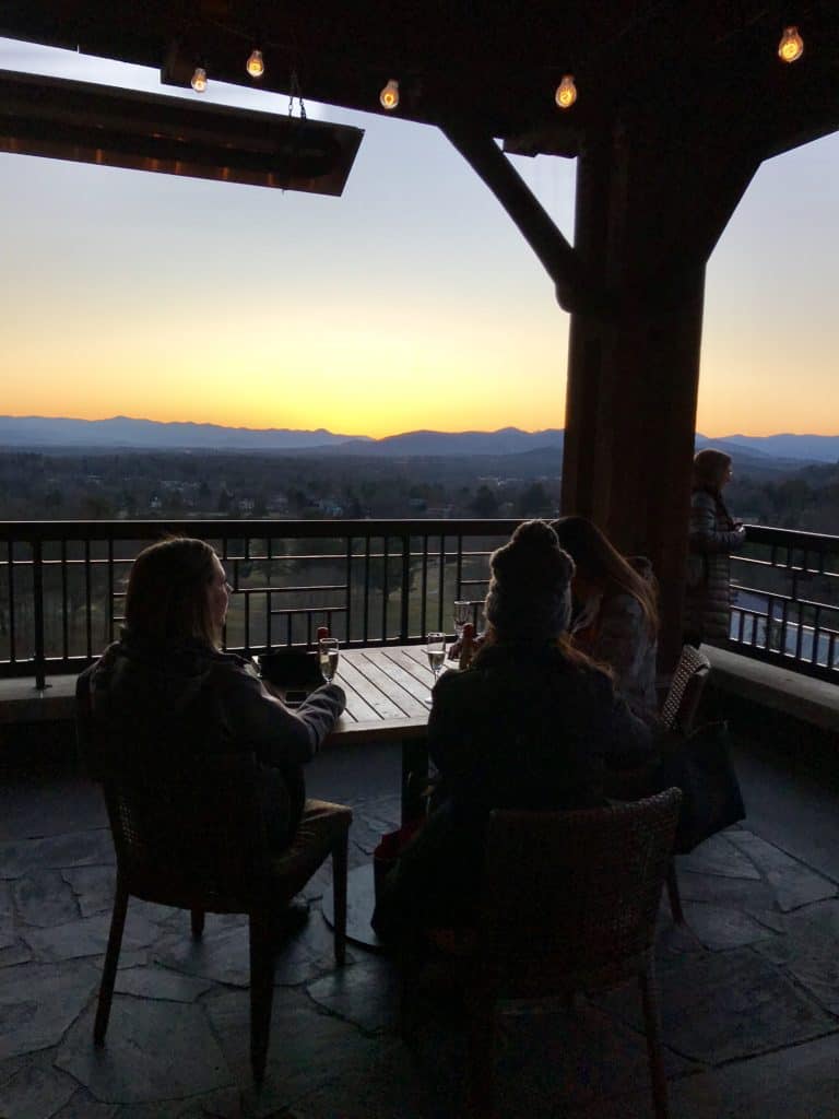 Sunset at Asheville's Omni Grove Park Inn | What to do in Asheville for a weekend