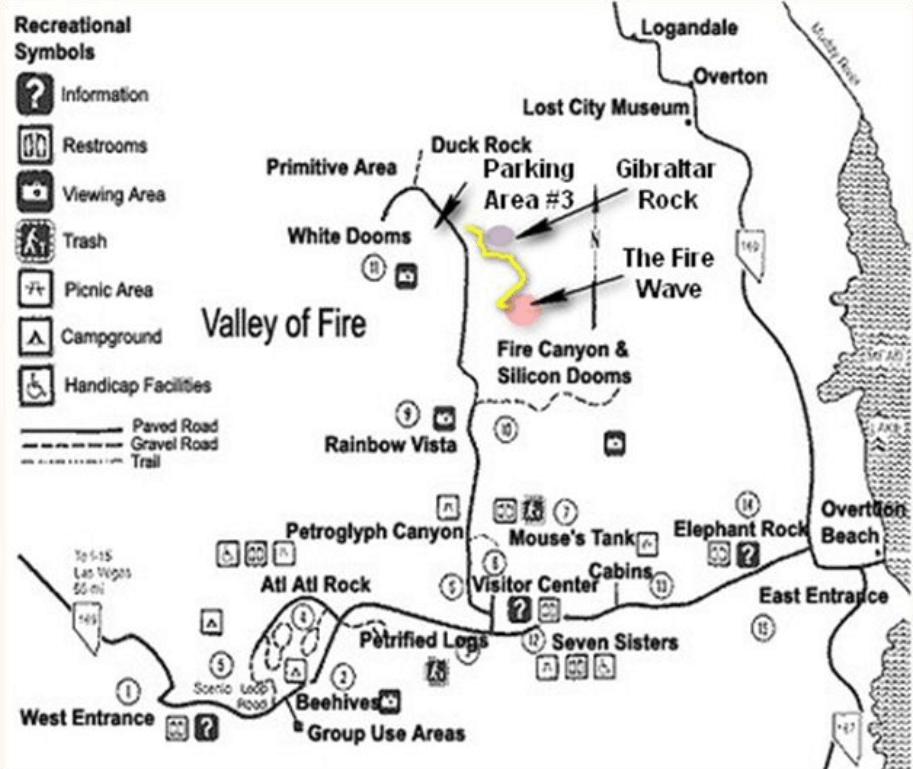 Valley of Fire State Park map