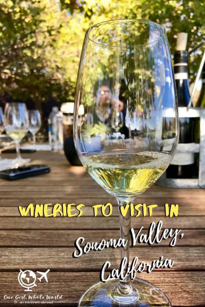 Wineries to Visit in Sonoma Valley, California | There are over 400 wineries in Sonoma County, so it's hard narrowing down which to visit! Here are some that I've loved so far, and I'll keep adding to the list each time I visit! From chardonnay all day to great pinot noirs, these wineries won't let you down. #california #sonomavalley #wineries 