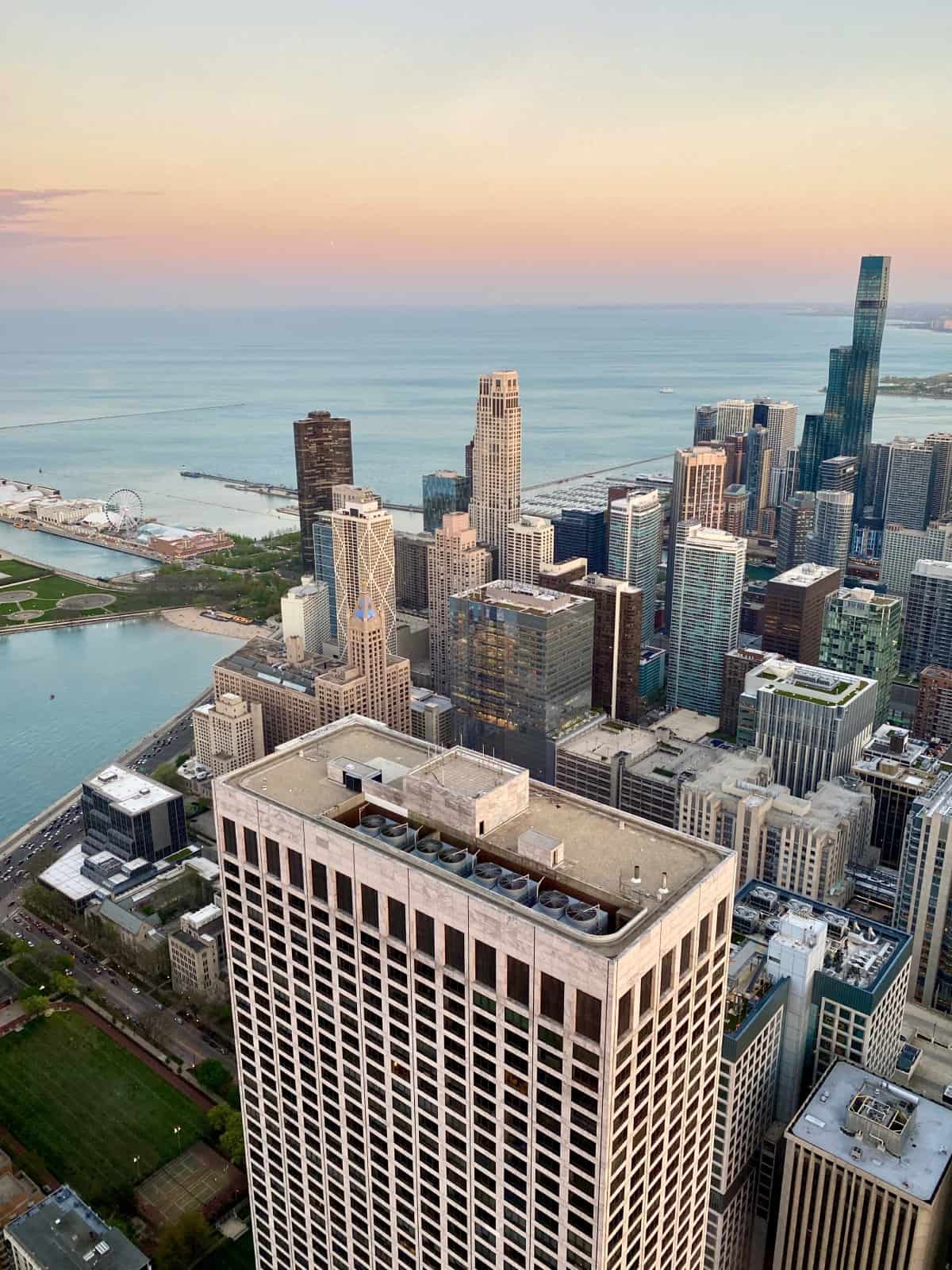 Chicago photography tips & other city photography tips - get up high for sunset