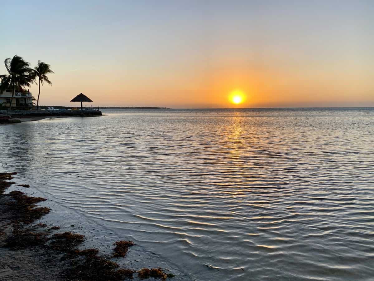 Sunrise on the beach at Grassy Flats - where to stay Florida Keys