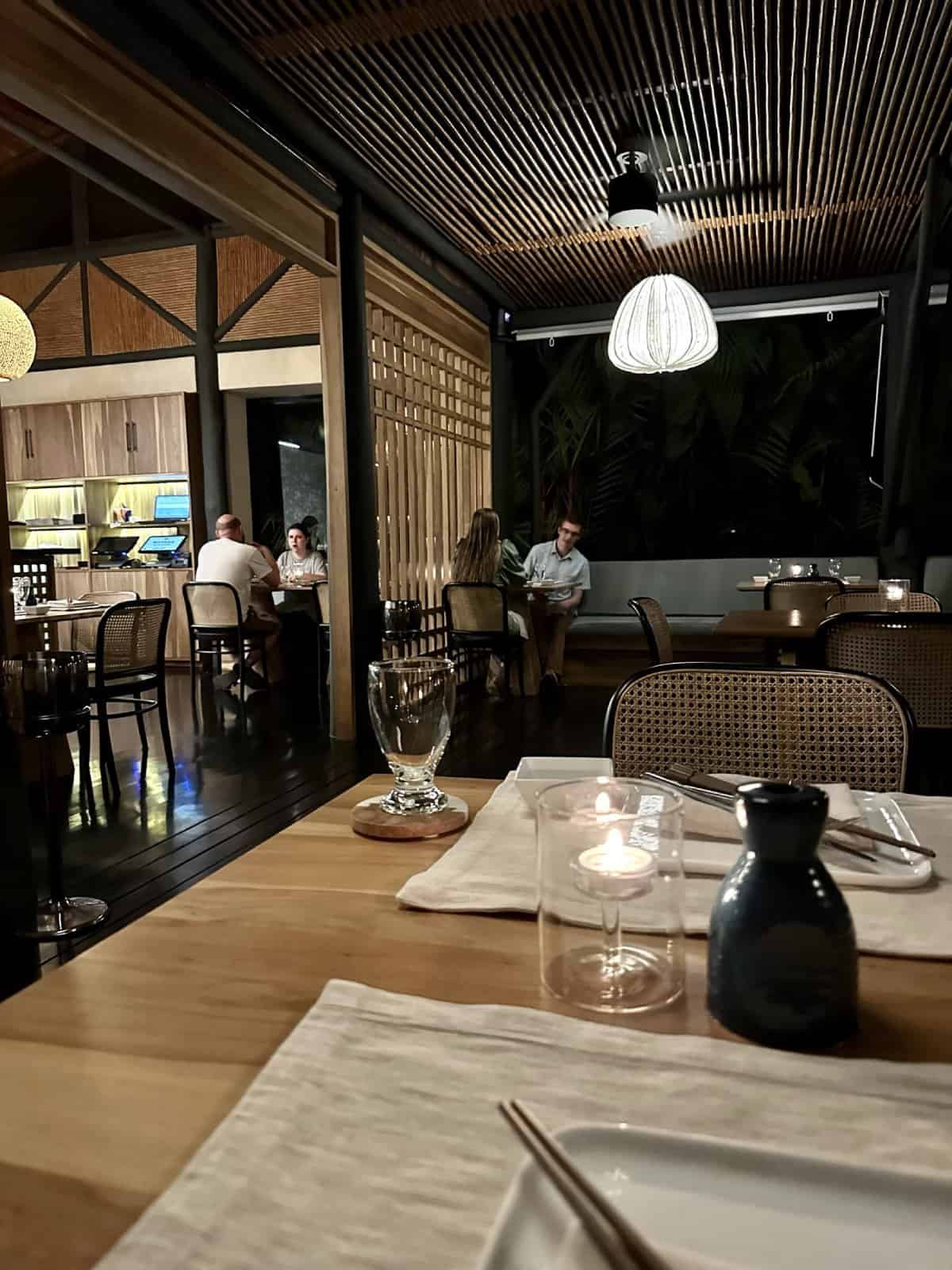 Dinner at Asia Luna at Nayara Tented Camp - what it was like staying at this luxury Costa Rica resort