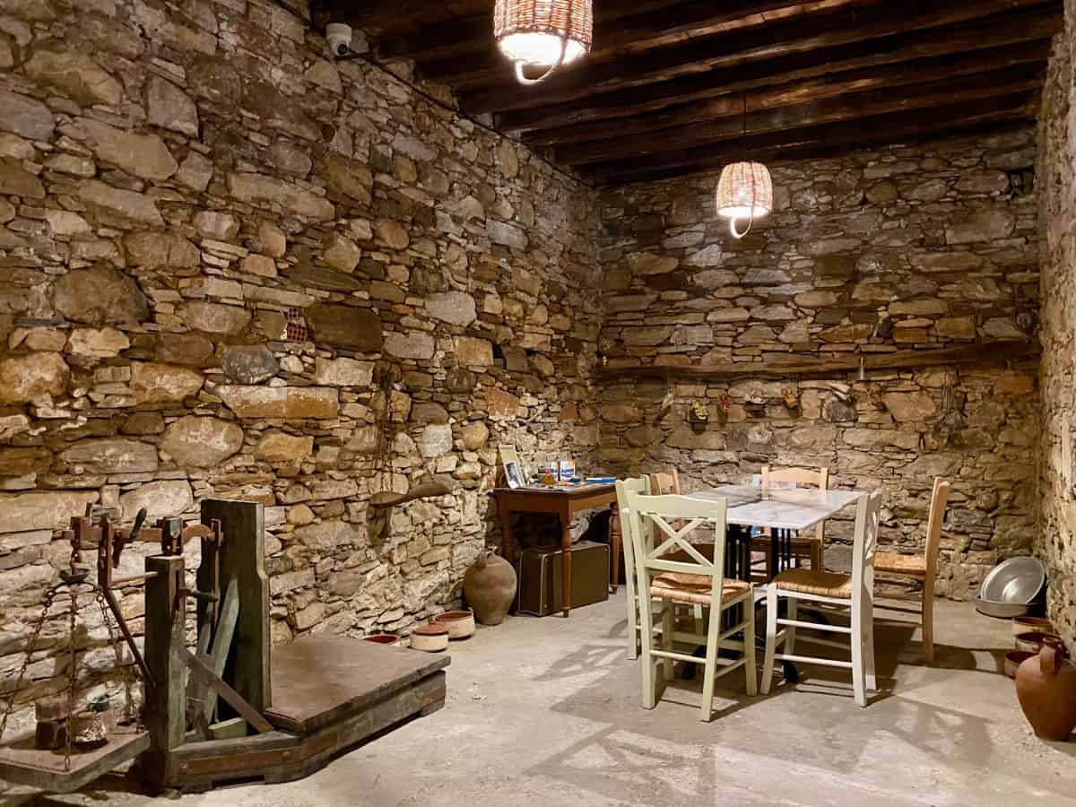 Historic taverna in Chalki, Naxos Greece