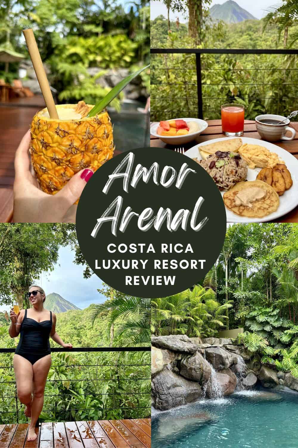A Detailed, Honest Review of Amor Arenal (Costa Rica Luxury Resort) | The boutique luxury Amor Arenal resort is tucked into the rainforest of La Fortuna, Costa Rica, with great views of the Arenal Volcano. Here's my detailed review of this beautiful small intimate resort, including the balconies, rooms, service, pools, food, and more! Where to stay in Arenal or La Fortuna, best Costa Rica hotels, rainforest hotels. #luxuryhotel #luxuryresort #costarica #arenal #lafortuna