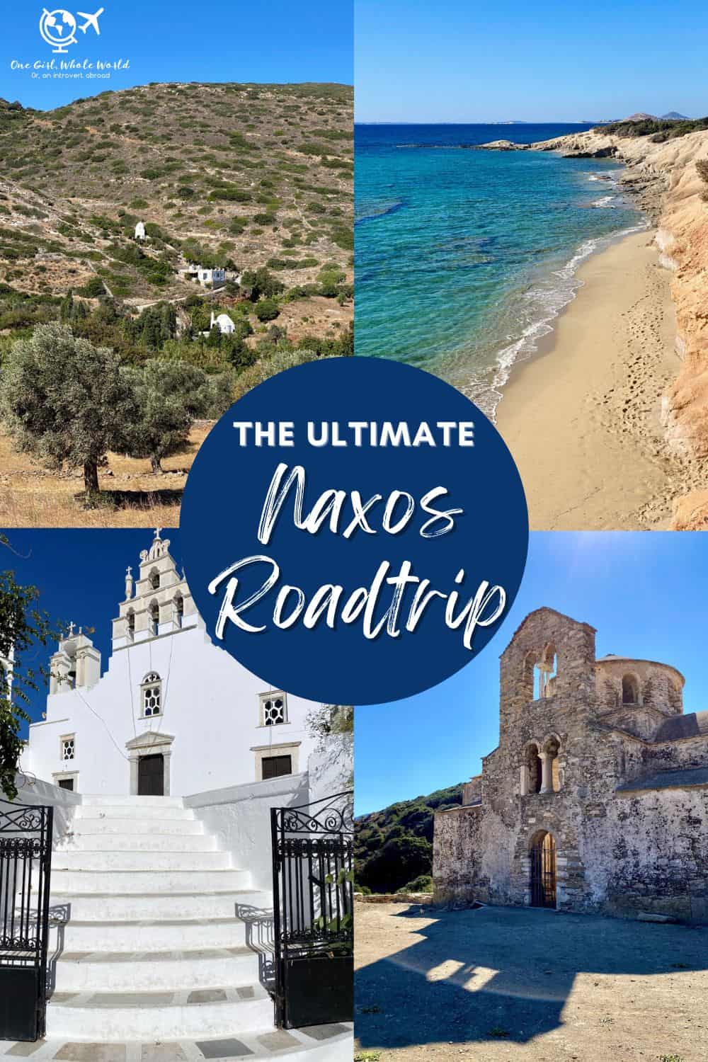 The Ultimate Roadtrip Guide to Naxos, Greece: What to See & Do | The bigger, chiller island of Naxos provides a great contrast to touristy Santorini & Mykonos. It's got 4,000 years of history & cultures, a great foodie scene, more greenery, ancient mountain villages, sparkling beaches, & more! Here's a detailed guide to planning a Naxos itinerary, including how to get there, where to stay, getting around, & all the things to do in Naxos. #greekislands #naxos #visitgreece