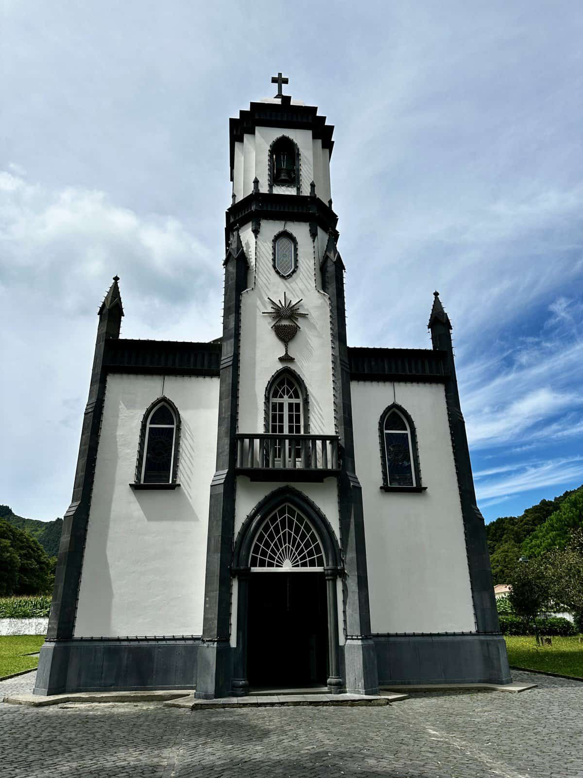 The charming Church of São Nicolau in the town of Sete Cidades (Azores)