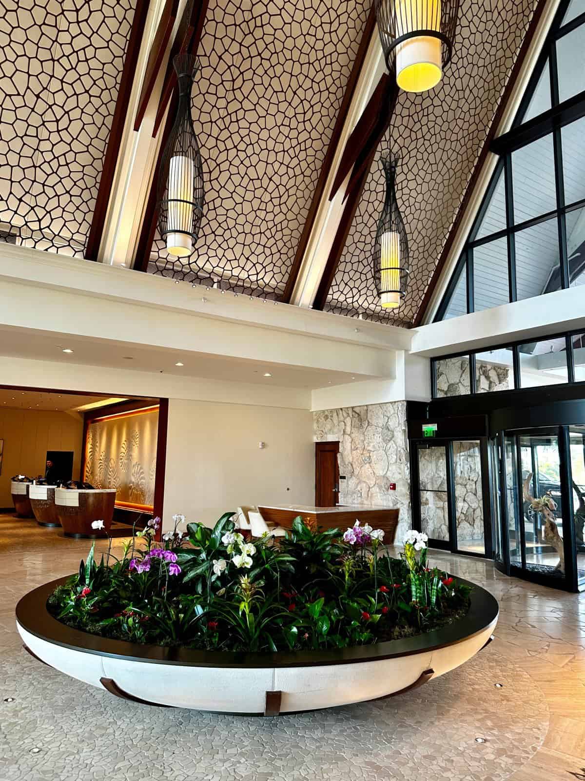 The lobby at the JW Marriott Marco Island beach resort