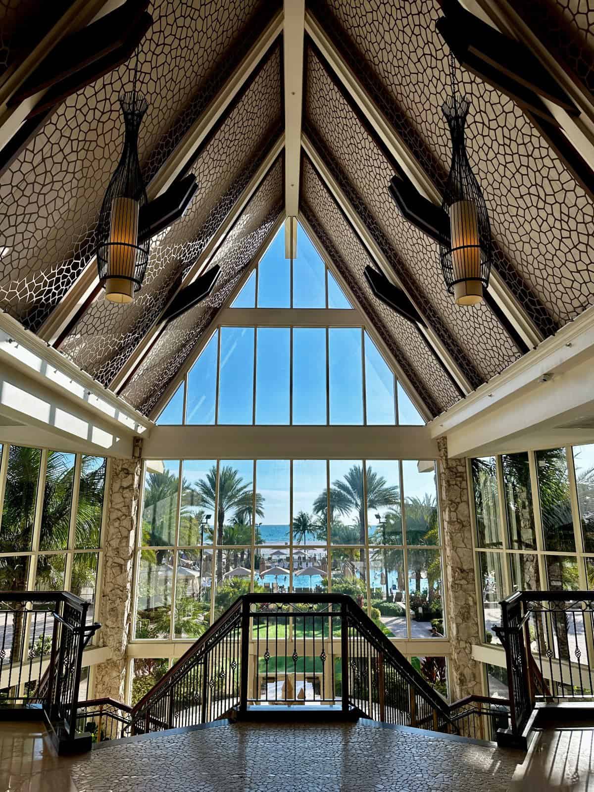 The lobby at the JW Marriott Marco Island beach resort