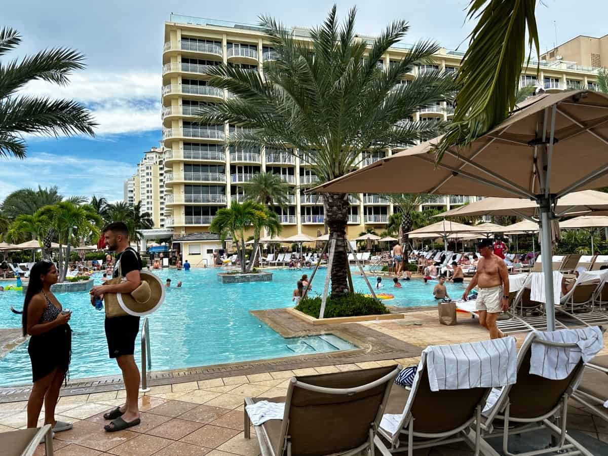 The main pool at the JW Marriott Marco Island beach resort