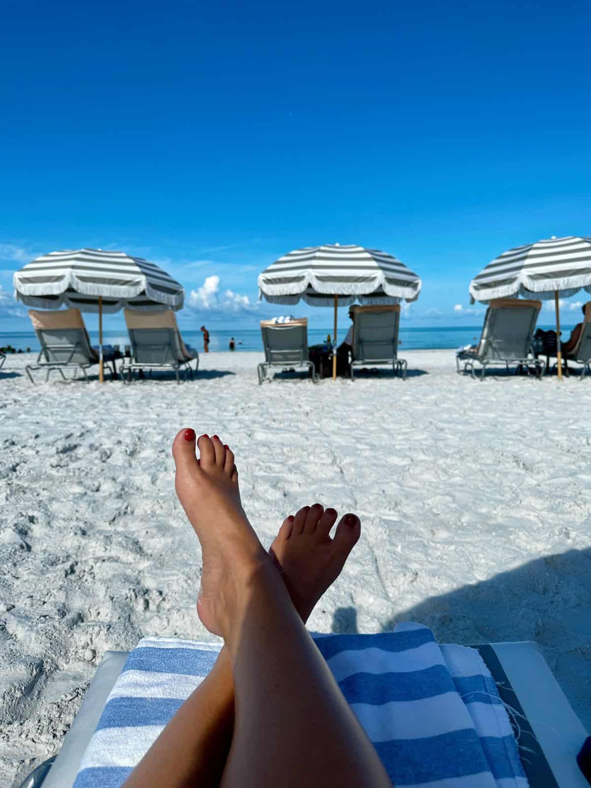 The beach at JW Marriott Marco Island is one of the best reasons to visit, including the adults-only section at Sirene